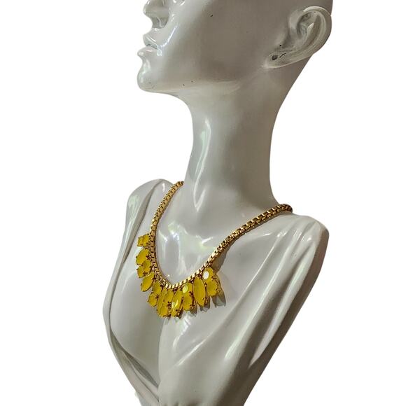 Kate Spade Neon Yellow Marquee Bib Statement Necklace - Picture 9 of 10